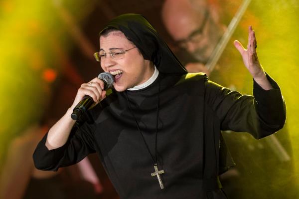 Sister Cristina Scuccia, winner of this year Voice of Italy performs during the annual Vatican Christmas Co<em></em>ncert at Rome's Auditorium della Co<em></em>nciliazione in Rome.